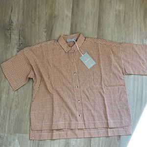 NWT Everlane Burnt Orange Gingham